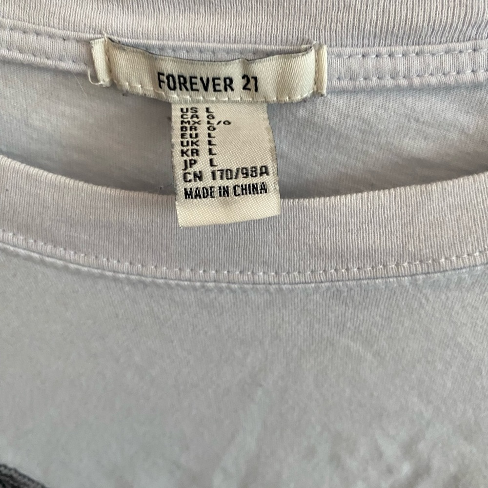 Light Blue Cropped Star Top